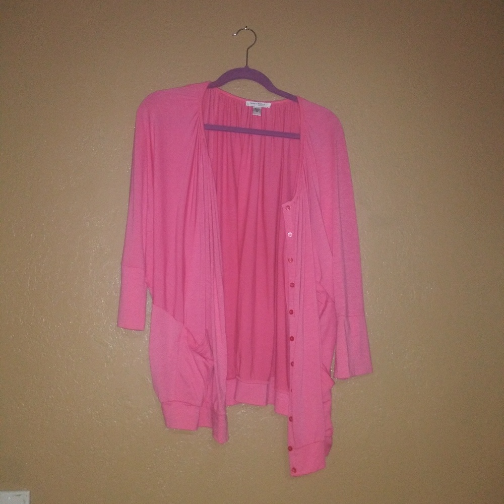 Pink cardigan 1X